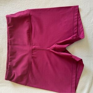 Yogalicious High-Waist Bike Shorts - Berry